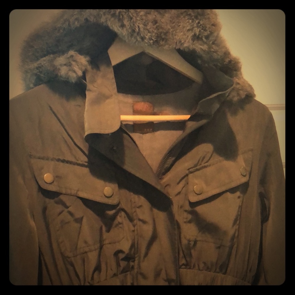 Ali Ro Faux Fur Hooded Light Parka